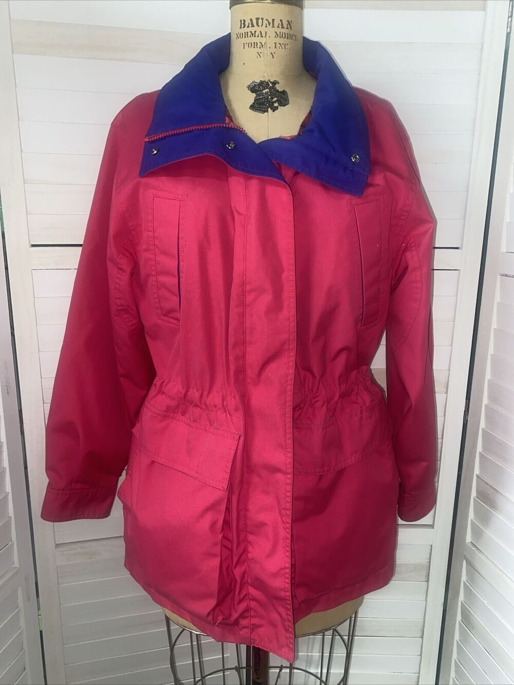 Vintage Pacific Trail Jacket Women's Size Large Pink Flannel Lined Sz Large